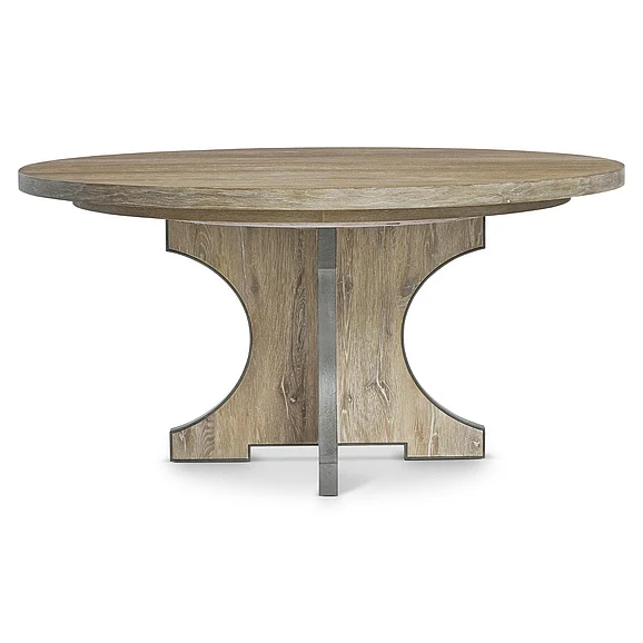 Bernhardt Tribeca Round Dining Table in Aurum and Barlow PROMO
