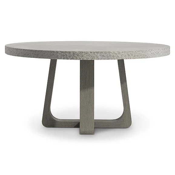 Bernhardt Trouville Outdoor Dining Table in Sand Grey