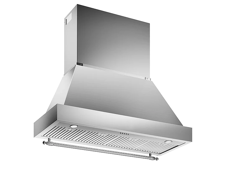 Bertazzoni 48 Wallmount Canopy and Base Hood, 1 motor 600 CFM in Stainless Steel K48HERTX