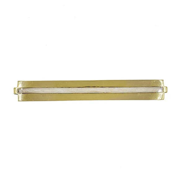 Worlds Away Karl Large Brass Long Handle in Pearl Cream KARL LCRM