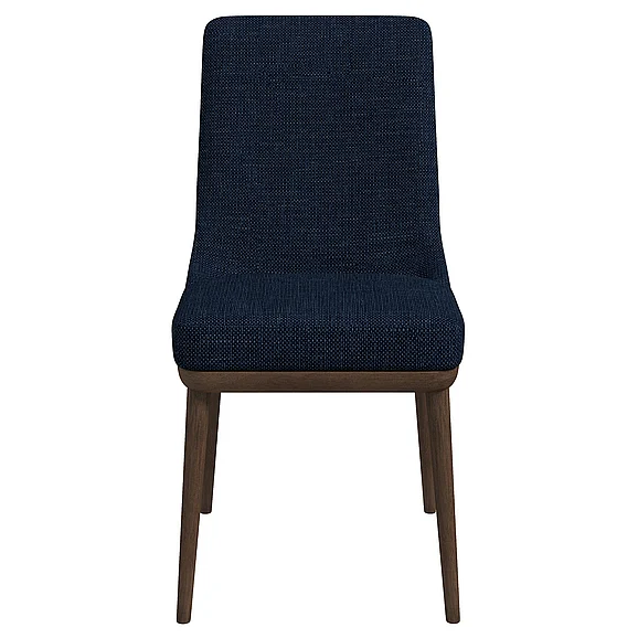 Ashcroft Kate Dark Blue Fabric Dining Chair (Set Of 2) DCH00400702