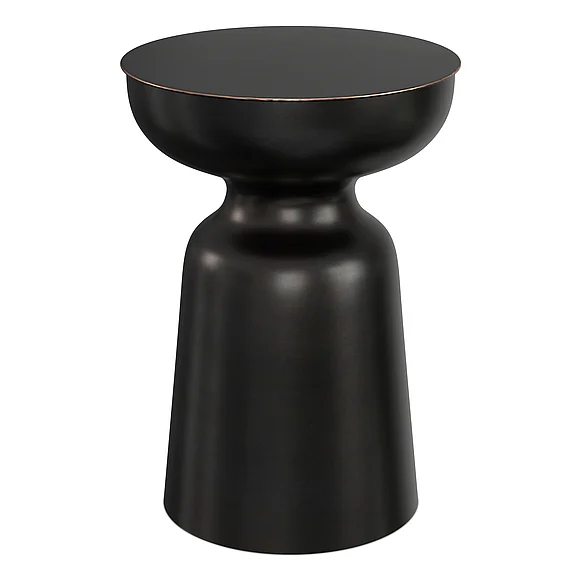 Simpli Home Toby 18 inch Metal Accent Table in Antique Copper AXCMTBL18-04-AC