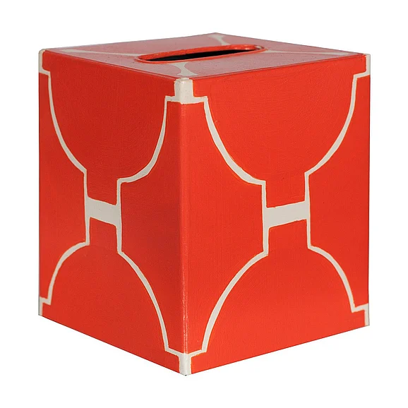 Worlds Away Kleenex Orange/Cream Ptrn KBACADIAO