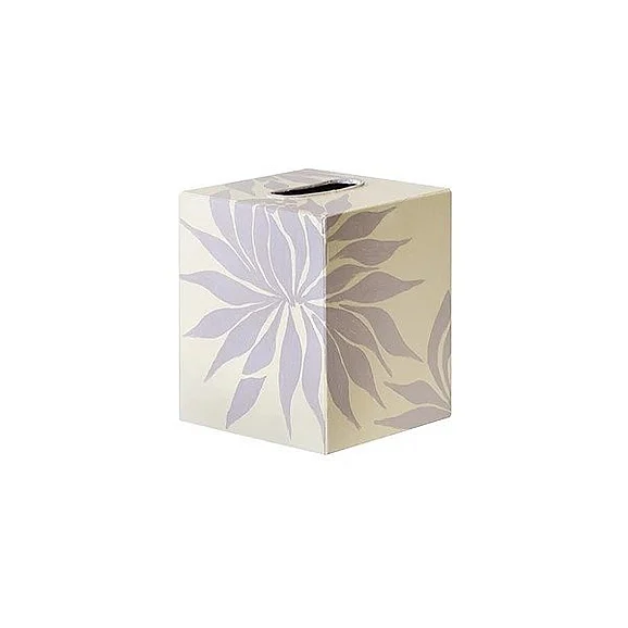 Worlds Away Kleenex Box in Cream Lavender Dahlia KBDAHLIAL