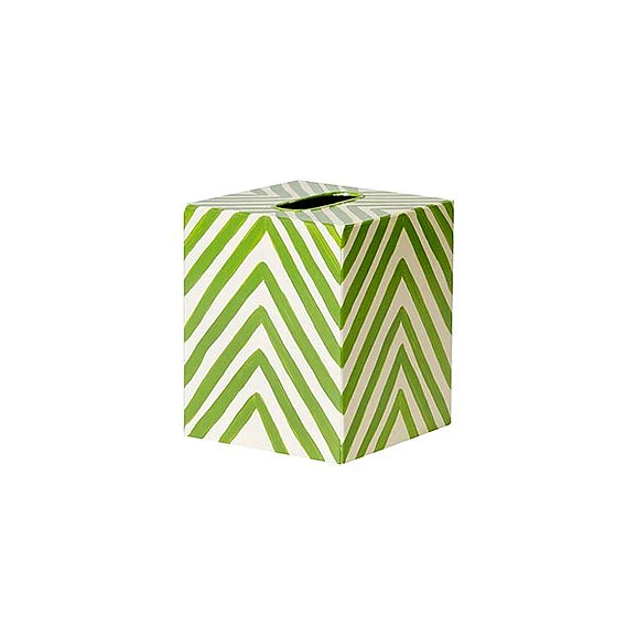 Worlds Away Kleenex Zebra Green & Cream KBZEG
