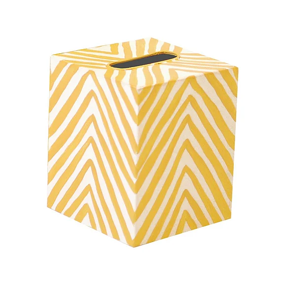Worlds Away Kleenex Zebra Yellow & Cream KBZEY