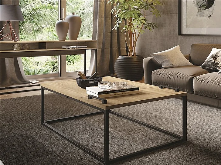 Casabianca Home Noa Coffee Table in Oak Melamine KD-B120OK
