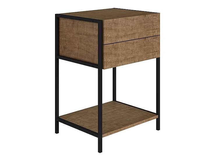 Casabianca Home Clarck Nightstand in Walnut Melamine KD-B2216WAL