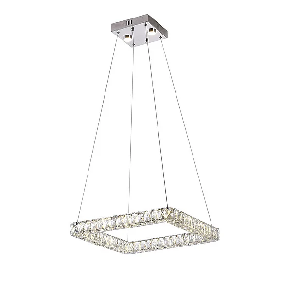 Bethel Triple Sided Clear Crystal Square LED Light Fixture KD11-3