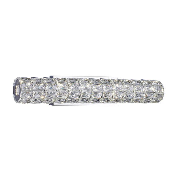 Bethel Clear Crystal Cylinder Wall Sconce KD13
