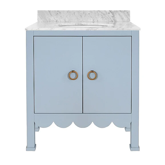 Worlds Away Kealey Bath Vanity in Matte Light Blue KEALEY LB
