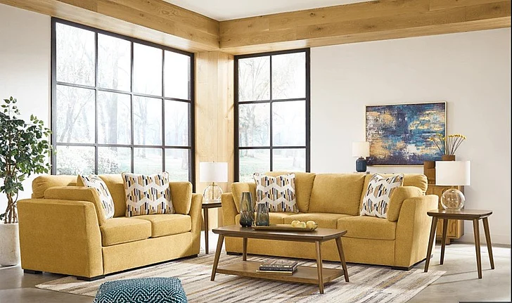 Keerwick 2Pc Living Room Set in Sunflower