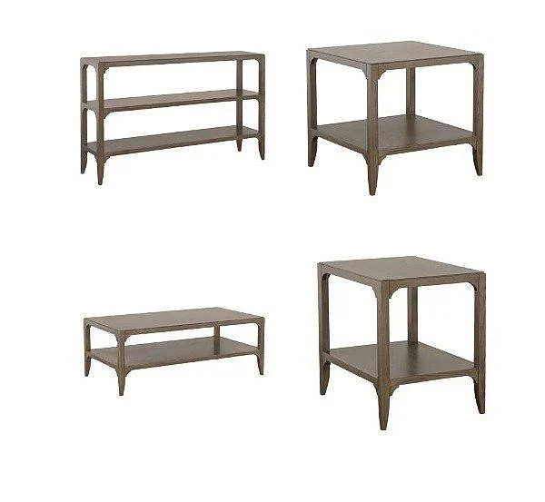 Fairfield Chair Kendrick 3pc Cocktail Table Set in Modern Truffle