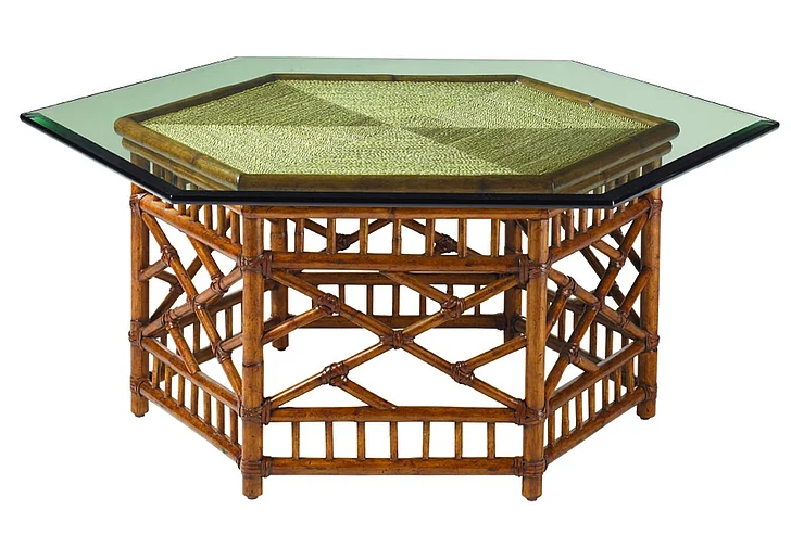 Tommy Bahama Island Estate Key Largo Cocktail Table w/Glass Top