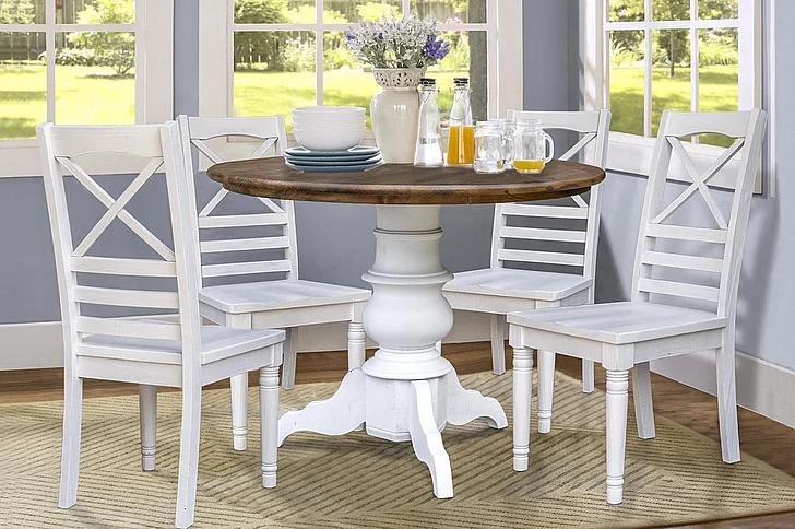 Cottage Creek Key West 5pc Dining Room Set in Two-Tone Brown