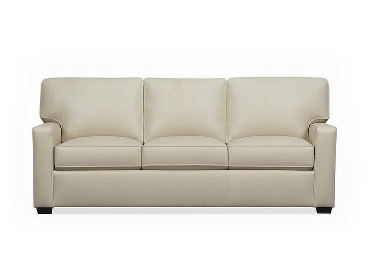 Stone & Leigh Keyport Leather Sofa in Beige CUSTOM ITEM L2179-302