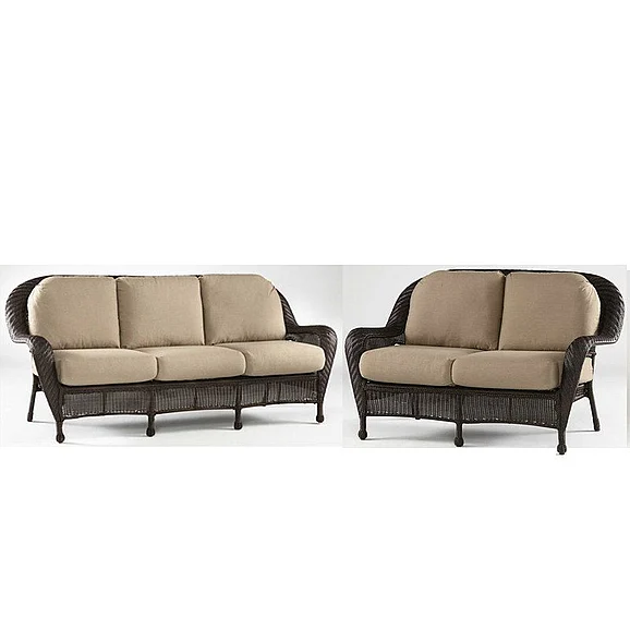 South Sea Outdoor Key West 2pc Living Room Set in Chocolate Frame