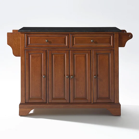 Crosley Lafayette Granite Top Full Size Kitchen Island/Cart in Cherry KF30004BCH