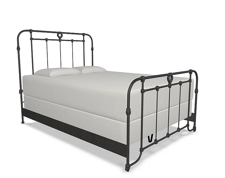 Taylor Gray Home Killian Complete King Bed with Metal Profile in Weathered Steel 1057-CB-MPF-7-ASL