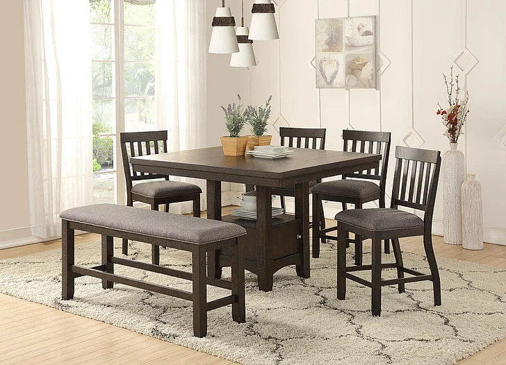 Urban Styles Kingston 5pc Counter Table Set in Chocolate