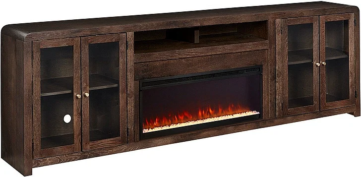 Aspenhome Cooper 96" Fireplace Console in Dark Cocoa KOO1970-DKC