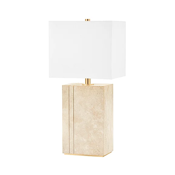 Hudson Valley Lighting Brownsville Table Lamp in Aged Brass L1619-AGB