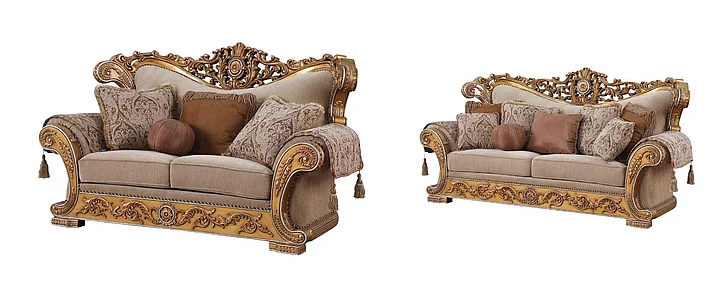 Massa Gallery Aiden 2pc Living Room Set in Brown