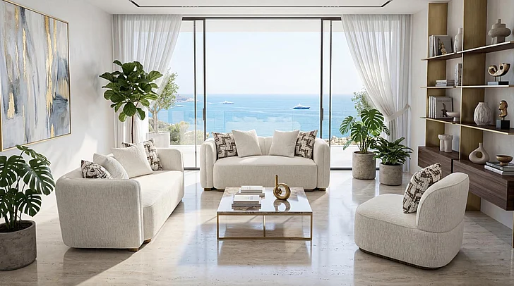 Massa Gallery Manhattan 3pc Living Room Set in White