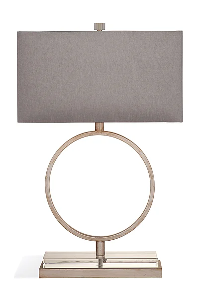 Bassett Mirror Halle Table Lamp in Antique Silver Leaf L3203TEC