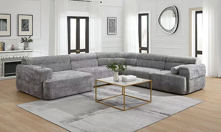 Massa Gallery L327 Sectional in Grey L329-Grey