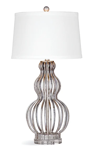 Bassett Mirror Sophie Table Lamp in Silver Leaf L3341TEC