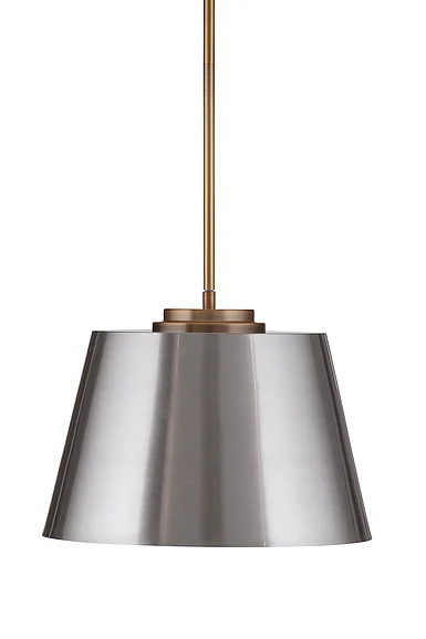 Bassett Mirror Lancaster Pendant in Brushed Steel/B L3676P