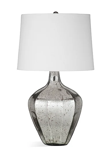 Bassett Mirror Diamond Table Lamp in Mercury glass L4166TEC