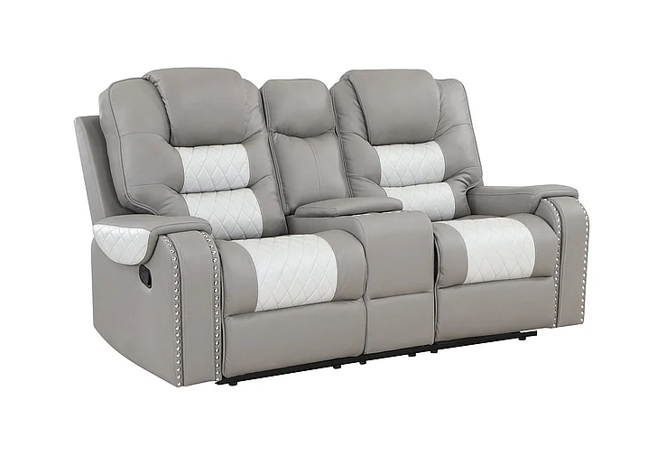 Massa Gallery Harlow Reclining Love Seat in Grey L420-2