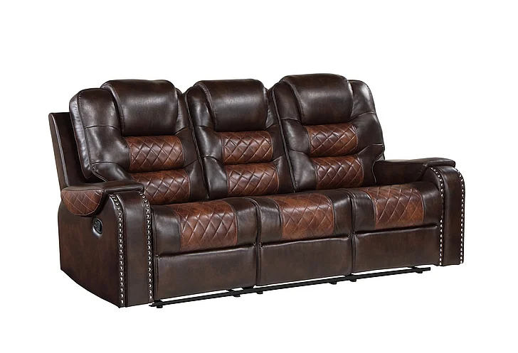 Massa Gallery Harlow Reclining Sofa in Brown L421-3