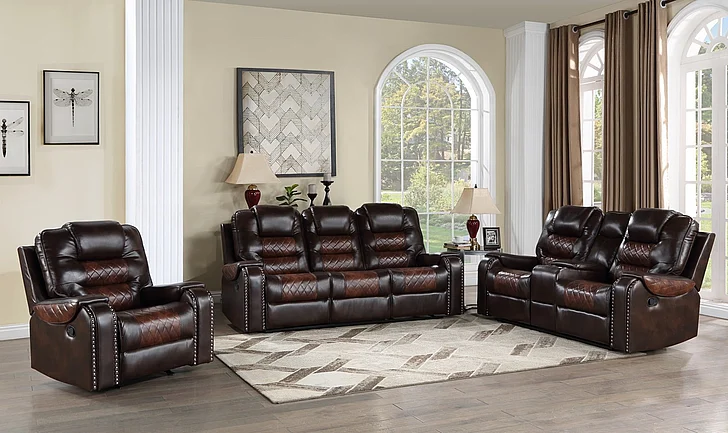 Massa Gallery Harlow 2pc Living Room Set in Brown