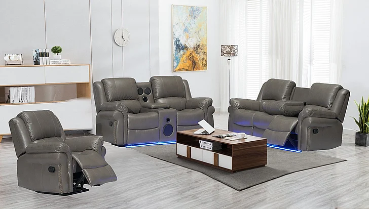 Massa Gallery Cesar 2pc Living Room Set in Grey