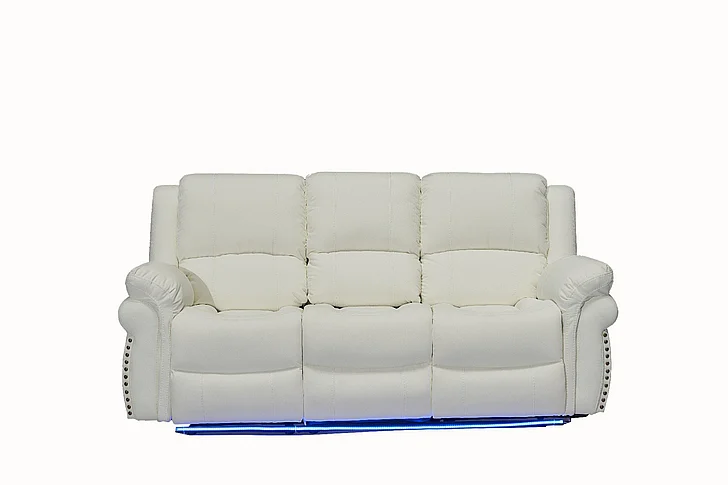 Massa Gallery Cesar Reclining Sofa in White L432-3