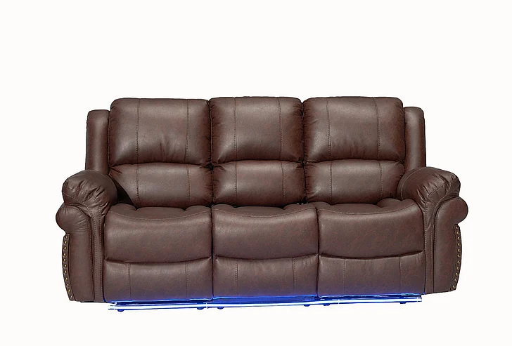 Massa Gallery Cesar Reclining Sofa in Brown L433-3