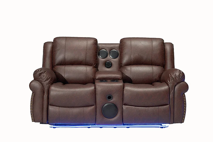 Massa Gallery Cesar Reclining Love Seat in Brown L433-2