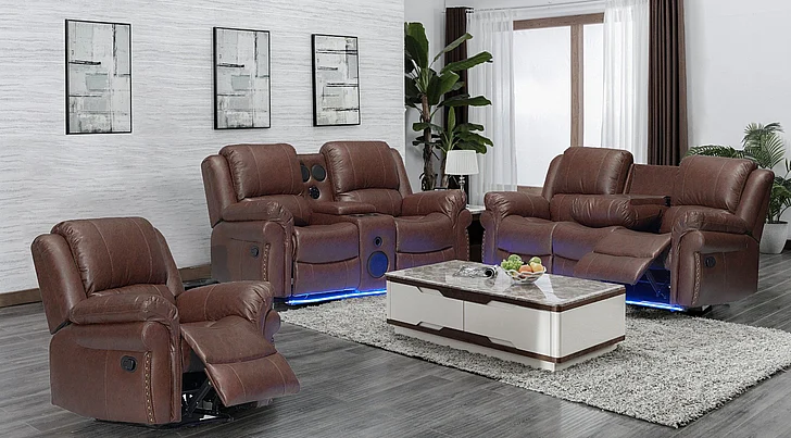 Massa Gallery Cesar 2pc Living Room Set in Brown