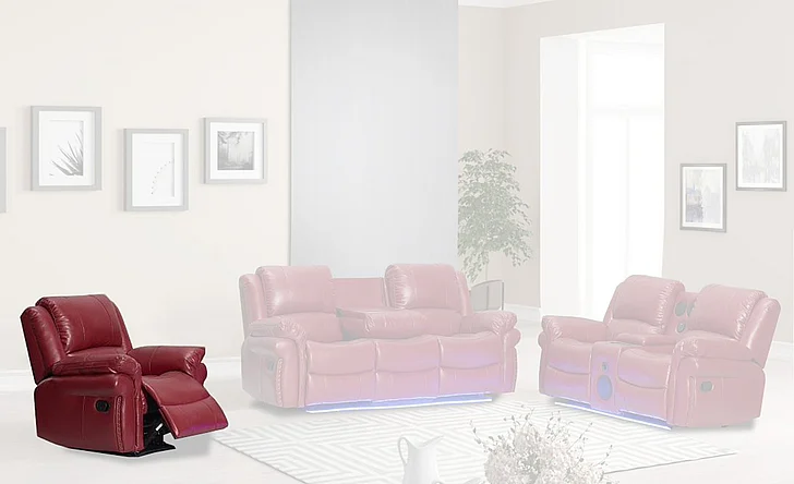 Massa Gallery Cesar Reclining Chair in Red L434-1
