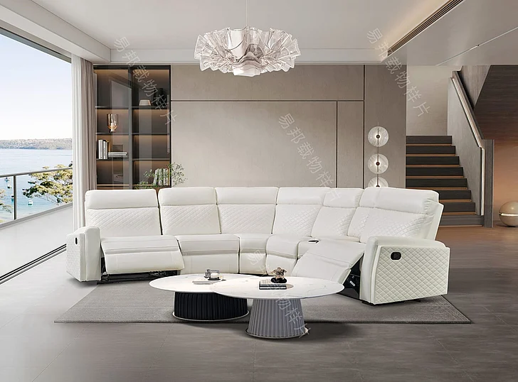 Massa Gallery Cruz 3pc Sectional Living Room Set in White