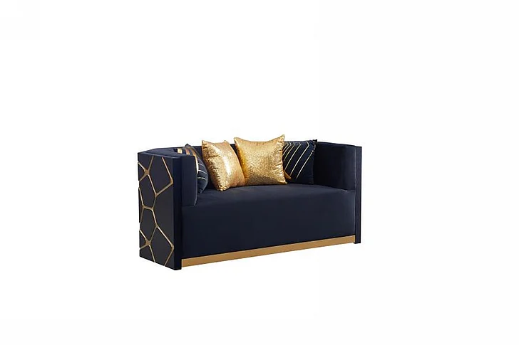 Massa Gallery Noah Love Seat in Black L612-2