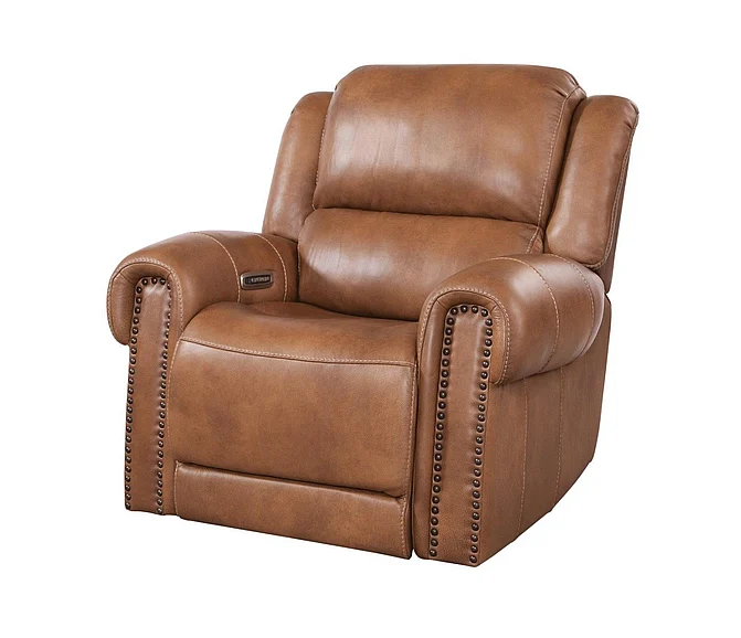 Corinthian 0L68006 Cordoba Power Headrest Recliner w/Lumbar in Cordoba Cognac L68006-19HRLB