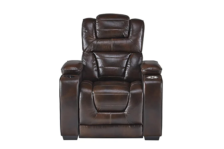 Corinthian MSL73901 Luke Recliner with Bluetooth Speaker in Brown FGL73901-19HRBT EXPRESS