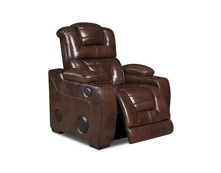 Corinthian Luke Pwr Headrest w/ Bluetooth Spkr in Manhattan-Brown FGCL73901-19HRBT