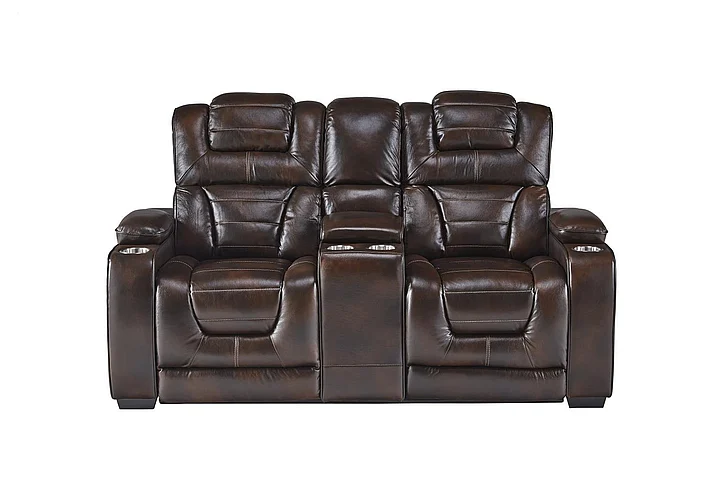 Corinthian MSL73901 Luke Motion Loveseat in Brown FGL73901-49HR EXPRESS