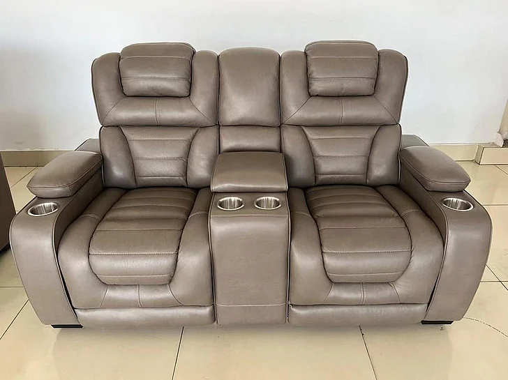 Corinthian MSL73906 Reclining Console Loveseat in Manhattan Smoke FGL73906-49HR