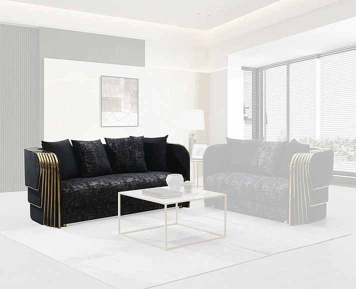 Massa Gallery Alonso Sofa in Black L830-3